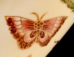 Zsolnay pillangós váza, kézzel festett, jelzett, hibátlan, m:34 cm