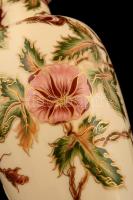 Zsolnay pillangós váza, kézzel festett, jelzett, hibátlan, m:34 cm