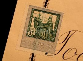 1916 Bp., Vasúti tisztképző képesítő bizonyítvány, viaszpecséttel, okmánybélyeggel