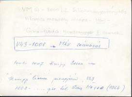 1964 a VM 14 3000 LE szilícium-egyenirányítós villamos mozdony alváza (V43 1008) a Ganz-MÁVAG mozdon...
