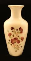 Zsolnay virág mintás váza, kézzel festett, jelzett, hibátlan, m:16 cm