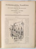 1900 Ludwig Eisenlohr-Car Weigle (szerk.): Architektonische Rundschau (Építészeti Szemle) XVI. évfol...