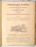 1900 Ludwig Eisenlohr-Car Weigle (szerk.): Architektonische Rundschau (Építészeti Szemle) XVI. évfol...