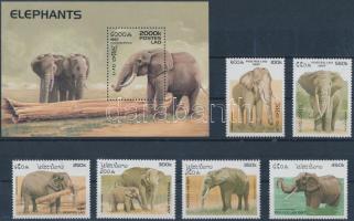 Elephants set + block, Elefántok sor + blokk