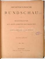 1890 Ludwig Eisenlohr-Car Weigle (szerk.): Architektonische Rundschau (Építészeti Szemle) 6. évfolya...