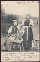 Kalotaszeg girls in folk costumes