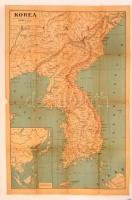 cca 1950 Korea térképe, lépték nélkül, Szikra Könyvkiadó, kicsit foltos, 84,5×59 cm