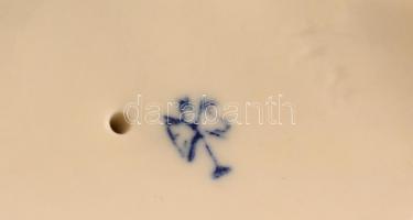 Ens  rózsás  gyertyatartó, porcelán, jelzett, 5x11cm