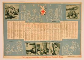 1961 a Vöröskereszt Családi Lapja naptára az 1961. évre, jó állapotban