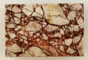 Márvány doboz, réz szerelékkel, 15×10 cm