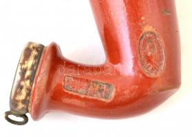 Parisch  pipafej szár nélkül, cserép, jelzett, cca 9x5cm