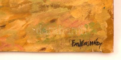 Farkasházy jelzéssel: Kőhíd. Olaj, karton, sérült, 40×60 cm