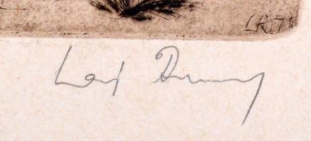 Láng Rudolf (1904-1991): Táltos. Rézkarc(85/100), papír, jelzett, 12x13,5 cm