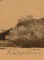 Zádor István (1882-1963): Csend a Tiszán. Rézkarc, papír, jelzett, üvegezett kereteben, 29×39 cm