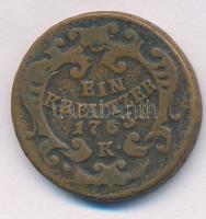 1763K 1Kr "Mária Terézia" T:2-,3
Huszár 1758., Unger III.:1272.a