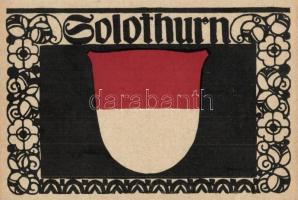 Solothurn; coat of arms, Entwurf von Paul Hosch und Hans Melching, Schweizer Werkstätten Postkarte