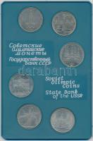 Szovjetunió 1978-1980. 1R (6xklf) "Szovjet olimpiai érmék" eredeti sérült tokban T:1- Soviet Union 1978-1980. 1 Ruble (6xdiff) "Soviet Olympic coins" on damaged original case C:AU