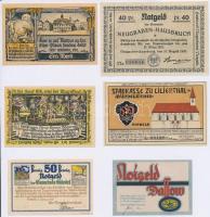 Németország / Weimari Köztársaság 1921-1922. 6db klf szükségpénz, közte Grabow, Lilienthal, Neugrabe...