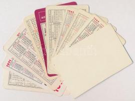 cca 1957-1974: Vegyes reklámos kártyanaptár tétel, 77 db