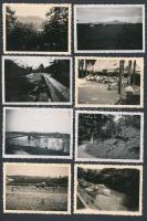 cca 1930 Szlovéniai életképek(Savinja, Dráva híd, Celje, Hotiza, stb.), 17 db, 6x9 cm / cca 1930 Slovenia, 17 photos, 6x9 cm