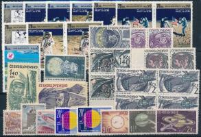 1957-1969 Űrkutatás motívum 44 db bélyeg, közte sorok, összefüggések, 1957-1969 Space Exploration 44 stamps with sets