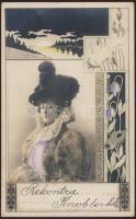 Hölgy, Edgar Schmidt, Art Nouveau, Lady, Edgar Schmidt, Art Nouveau