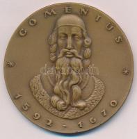 DN "Comenius 1592-1670 - Illustris Schola Sáros-Patachina (Sárospatak)" kétoldalas Br emlékérem, műanyag tokban (70mm) T:2 ph.