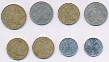 Etiópia 1969. 1c Al (2x) + 1969. 5c Cu-Zn (3x) + 1969. 10c Cu-Zn + 1969. 25c Cu-Ni T:2,2- ph.
Ethio...