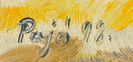 Papp József (1957-): Távoli tanya. Olaj, farost, jelzett, 9×11 cm