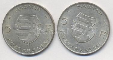 1947. 5Ft Ag "Kossuth" (2x) T:2
Adamo 8.1