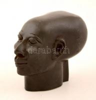 Levélnehezék: kontyos női fej, műkő, jelzés nélkül, m: 8,5 cm