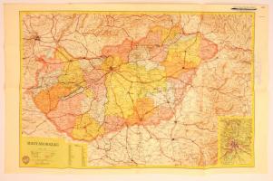 cca 1947 Magyarország közigazgatási térképe, Honvéd Térkészeti Intézet, 95x63 cm.