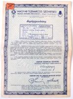 Budapest 1943. "Magyar Tűzharcos Szövetség - Országos Temetkezési Segélyosztálya" segélyig...