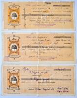 Budapest / Újpest / Tura / Kaposvár / Nagykáta / Gyula 1929-1942. 11db klf névértékű váltó teljesen ...