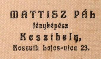 cca 1930 Keszthelyi püspök (?), Mattisz Pál fotó kartonra kasírozva, 19x10cm
