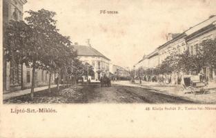 Liptószentmiklós, Liptovsky Mikulas; Fő utca, kiadja Sochán P. / main street (vágott / cut)