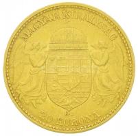 1893KB 20K Au "Ferenc József" kis király (6.76g/0.900) T:2,2. 
Hungary 1893KB 20 Korona A...
