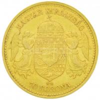 1905KB 10K Au "Ferenc József" Körmöcbánya (3.40g/0.900) T:2,2- Hungary 1905KB 10 Korona Au...