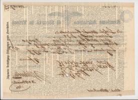 Ausztria / Bécs 1852. "Trieszti Adria Biztosító Egylet" tűzbiztosítási kötvénye (2x) sorsz...