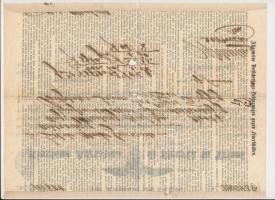 Ausztria / Bécs 1852. "Trieszti Adria Biztosító Egylet" tűzbiztosítási kötvénye (2x) sorsz...