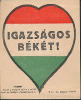 1946 "Igazságos békét!" - az Országos Parasztnapokra készített papír kitűző