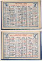 1935, 1942 Segítsetek, hogy segíthessünk - A Gróf Apponyi Albert Poliklinika asztali naptára, 2 db