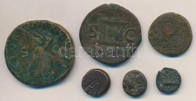 6db ókori réz- és bronzpénz hamisítványa T:2-,3
6pcs of fake ancient copper and bronze coins C:VF,F