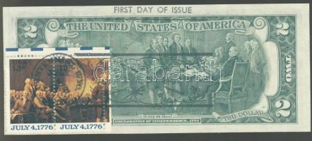 USA 1976. 2$ előlapon "Wyoming Bicentennial" bélyeggel, az ország 44. tagállama az "U...