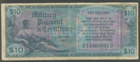 USA/katonai kiadás 1951-64. series 481. 10$ (1951.) T:III