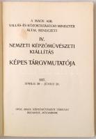 Nemzeti Képzőművészeti Kiállítás Képes Tárgymutatója. Budapest, 1937, Országos Magyar Képzőművészeti...