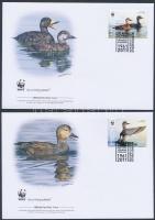 WWF Birds set 4 FDC WWF: Madarak sor 4 db FDC-n