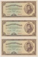 1946. 100.000.000P (8x) sorszámkövetők T:I-,II
Adamo P27