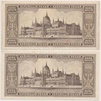 1946. 100.000.000P (8x) sorszámkövetők T:I-,II
Adamo P27