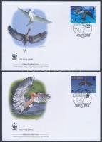 WWF Bird set 4 FDC WWF: Madár sor 4 db FDC-n